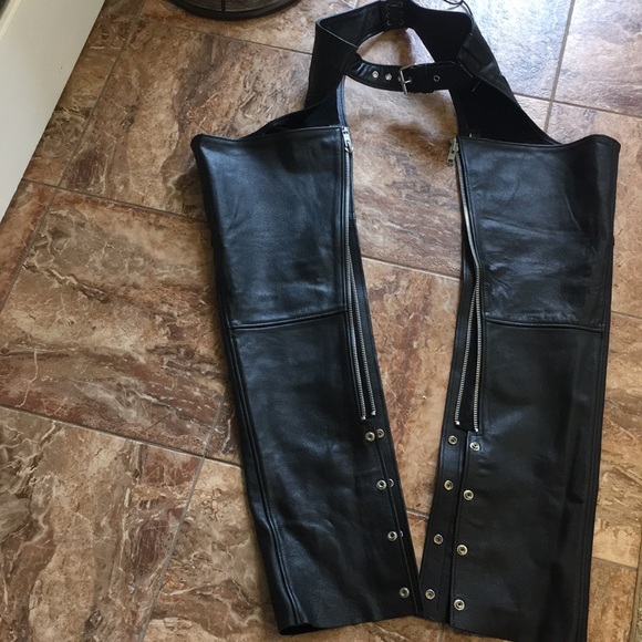 Leather Riding Chaps - Picture 3 of 7